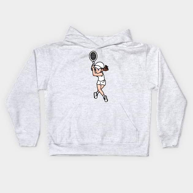 Iga Swiatek's Backhand Kids Hoodie by dotbyedot